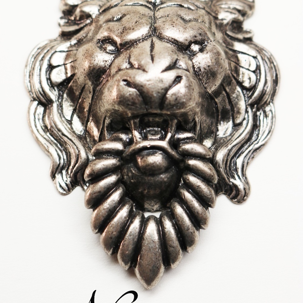 VINTAGE Napier Lion's Head Doorknocker Necklace